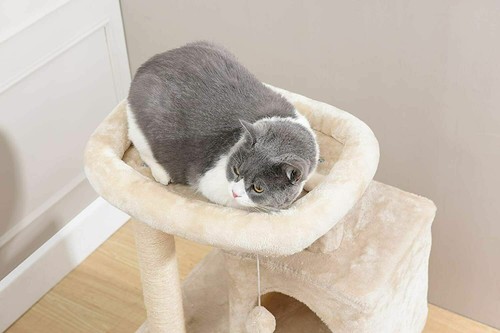 33'' Multi-Level Activity Cat Tower Cat Tree with Sisal Posts for Adult Cats USA - Picture 6 of 6