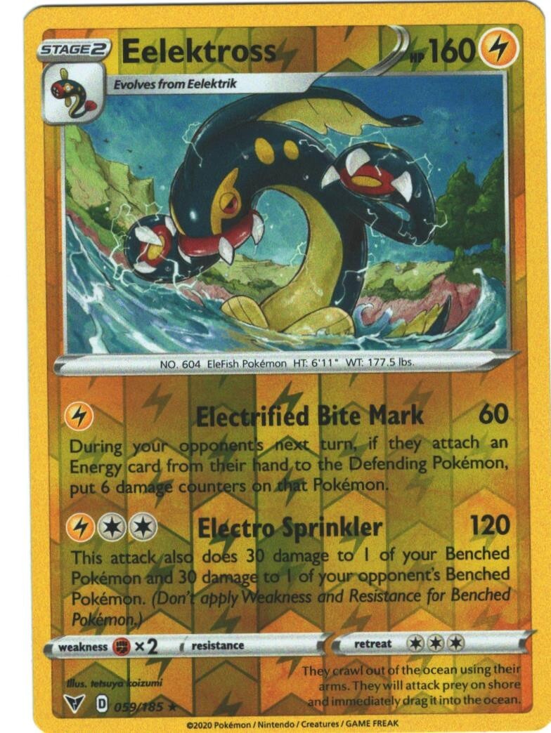Eelektross 59/185 Vivid Voltage Reverse Holo Rare Pokemon Card Pokémon TCG 059