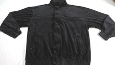Vintage Southpole Velour Track Jacket Men XXL Black Full Zip Logo Hiphop Urban