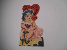 Vintage Valentine's Day Valentine Card May I Be Your Leading Lady Made in USA