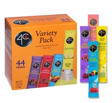 Powder Drink Mix Packets, PSD Variety, 44 Count, Singles Stix, Fruit Sugar Free