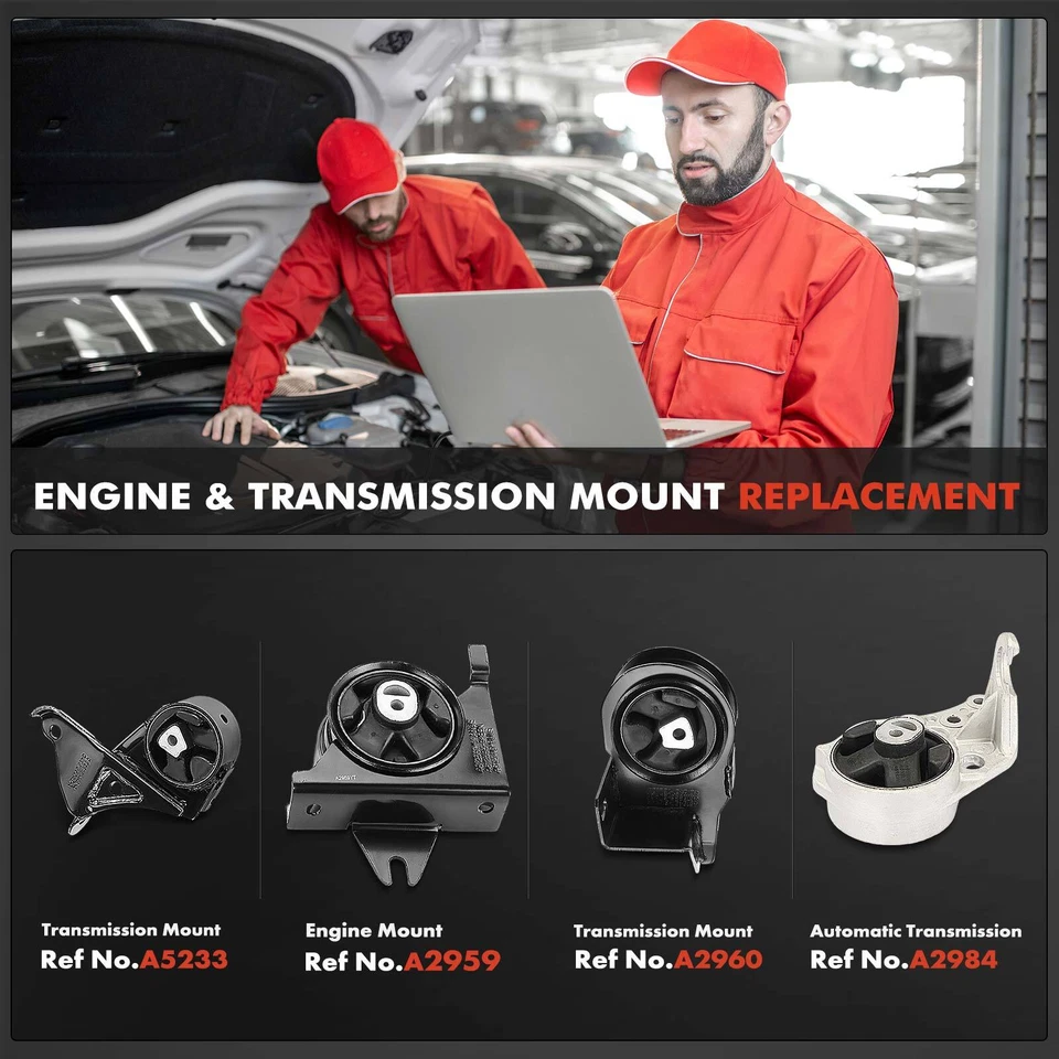 4x Montaje de motor y montaje de transmisión para Dodge Grand Caravan Chrysler Plymouth Foto 2 de 4