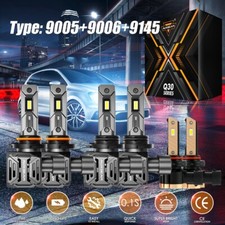 Auxbeam 9005 9006 H10 9145 9140 Canbus Led Headlight Fog Bulbs Kit 6500k Bright