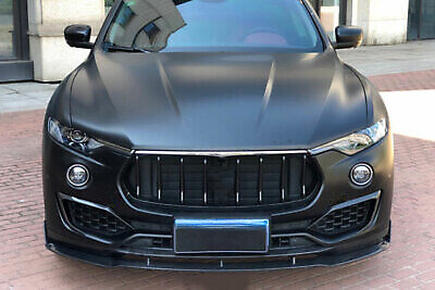 Carbon Fiber Front Bumper Canards Lip Splitter Fins For Maserati Levante 17-21 E - Picture 2 of 9