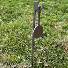 1/4" AR500 - Two 22" Portable Target Stands With 4" 6" Paddle Targets