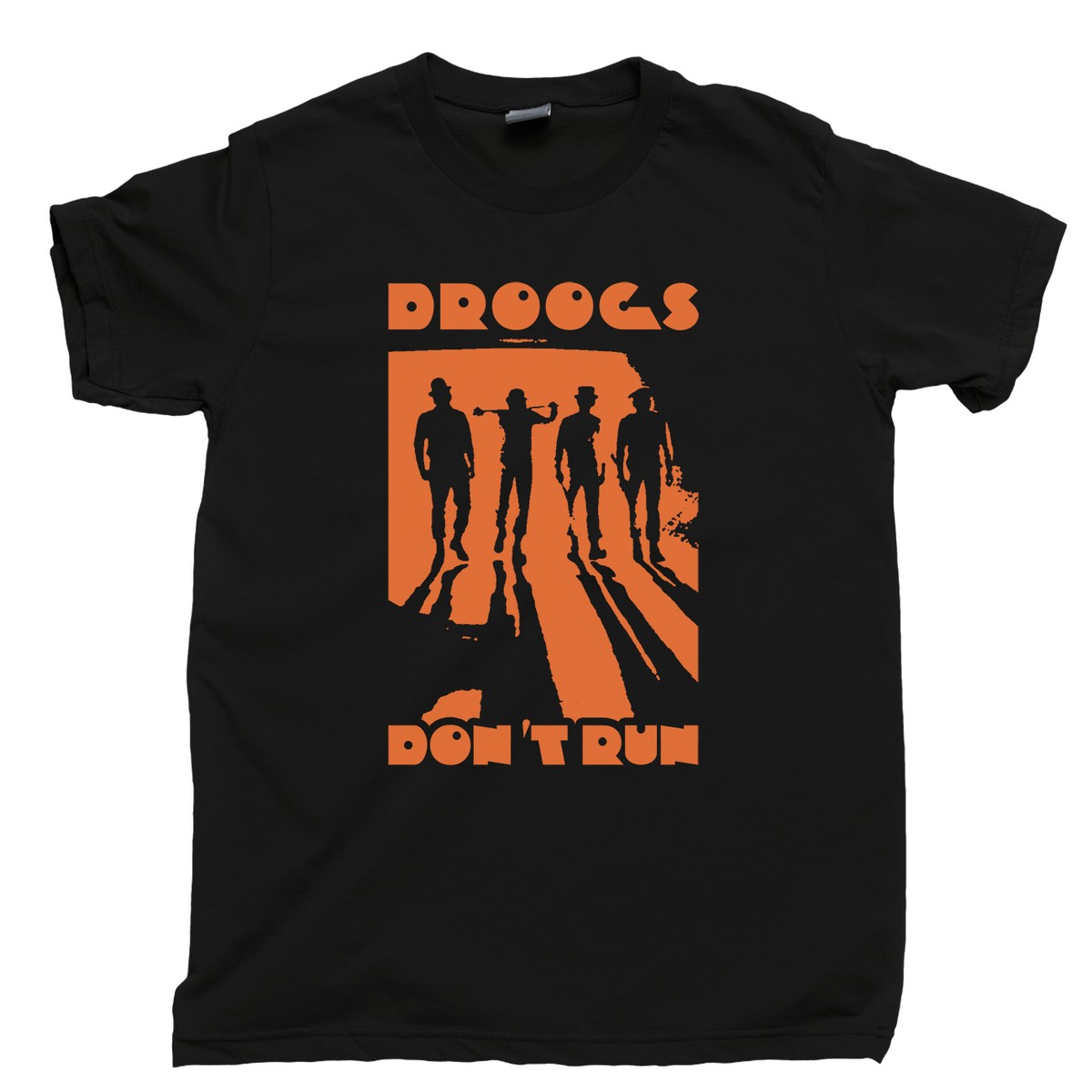 DROOGS DONT RUN T Shirt Kubrick A Clockwork Orange Droog Mask Tee