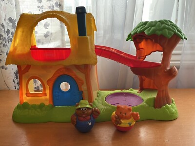 PLAYSKOOL Weebles GOLDILOCKS ADVENTURE COTTAGE With Papa & Baby Bear Figures