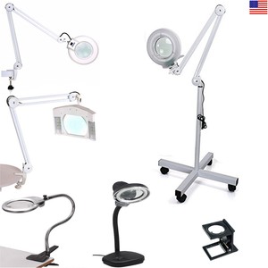 Details About Professional Magnifying Magnifier Lamp Light Free Standing Clamp Table Desk Top