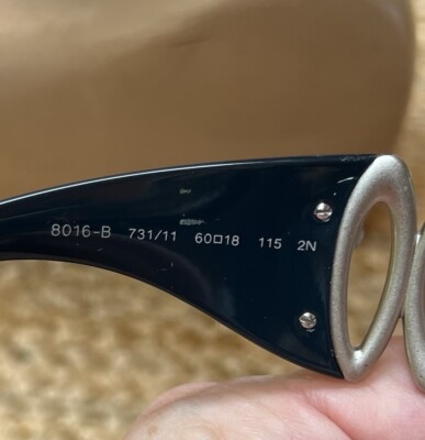 【BVLGARI】 サングラス　8016-B 4連リング　ビジュー装飾　鑑定済み Vintage Bvlgari GRAY DARK BLUE Heavy Rhinestone Sunglasses