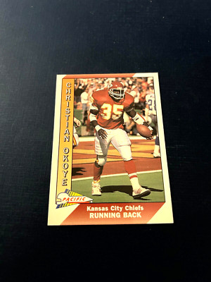 1991 Pacific Football Christian Okoye #214 Set Break NM