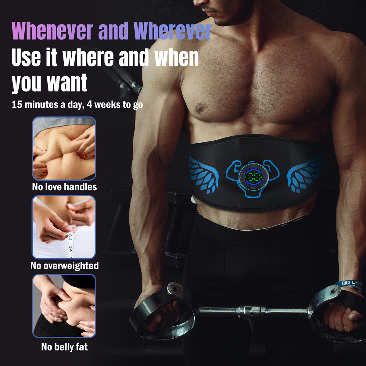 EMS Abdominal ABS Fit Muscle Stimulater 39 Gears Fitness Workout
