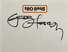 SHELL OIL MEMO PAPER SIGNED BY GEORGE HARRISON 1980'S BEATLES CAIAZZO TRACKS LOA