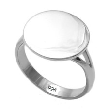 925 Sterling Silver Engravable Plain Circle Ring Size 6-9