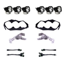Baja Designs Triple S1 LED Headlight Kit w/ Brackets For 2024 Can-Am Maverick R