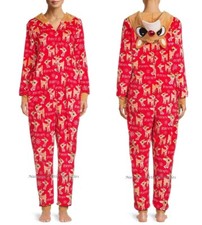 Rudolph the Red Nosed Reindeer Union Suit Size Large 14 Womens Pajamas One Piece
