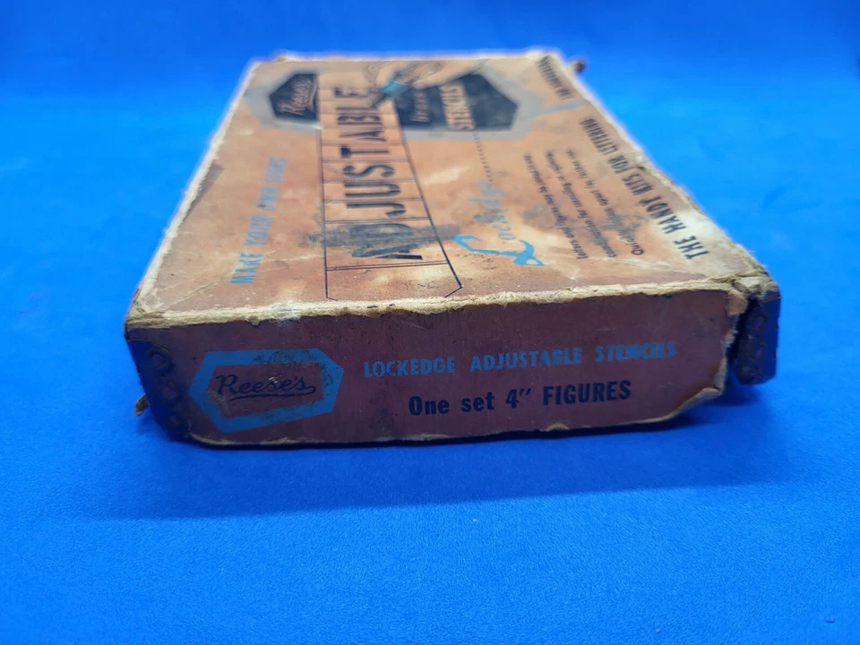 Plantillas de latón con ribete ajustable de Reese's letras de 1 1/2" números vintage Foto 3 de 4