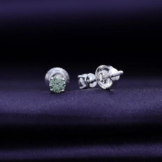 0.20 Ct / 0.25Ct Diamond Stud baby Earrings Lab Grown 14k Solid Gold - Image 4 of 4