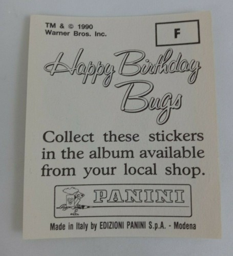 1990 Panini Happy Birthday Bugs (Pick Your Sticker) - Picture 311 of 343