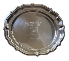 Silver Tone Tray "Past Commanders Mess Night" From General A.M. Gray U.S.M.C.