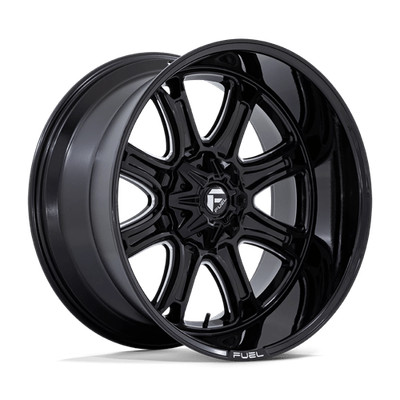 22X10 Fuel 1PC DARKSTAR 6X135/5.5 -18MM GLOSS BLACK MILLED (4)