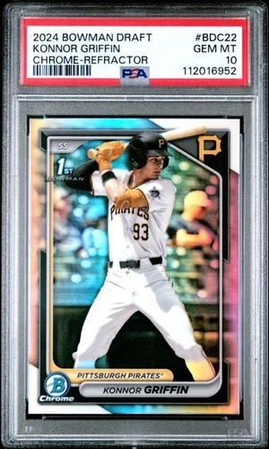 2024 Bowman Draft 1st Chrome Konnor Griffin Refractor Rookie #BDC22🔥PSA 10🔥GEM