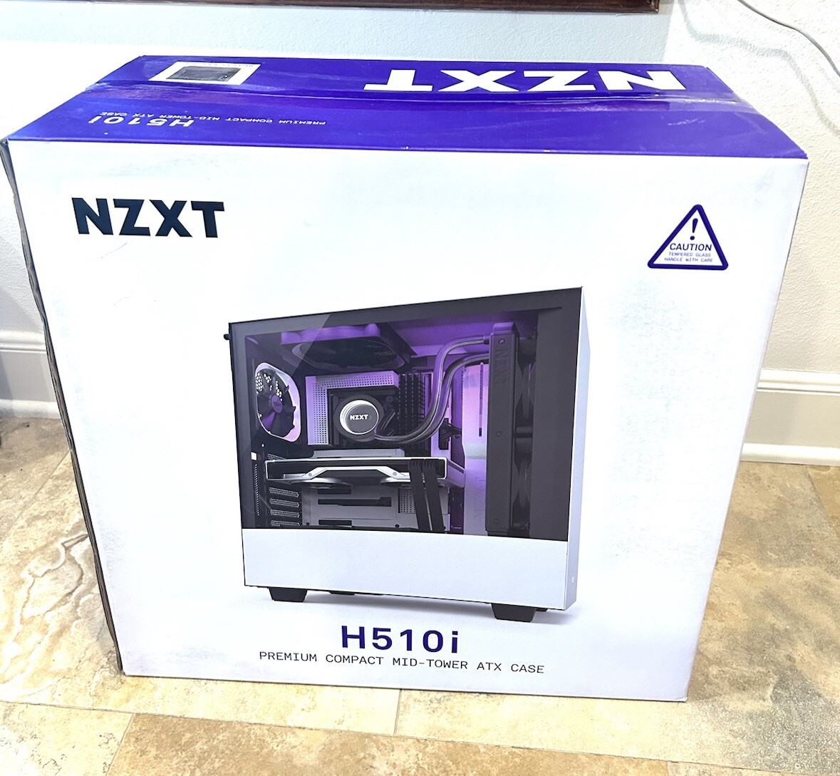NZXT H510i Black Mid-Tower PC Case (with 4 RGB fans AND RGB strips