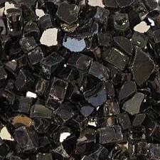 Black Reflective Fire Glass, Gas Fireplace, Gas Fire Pits, Landscape