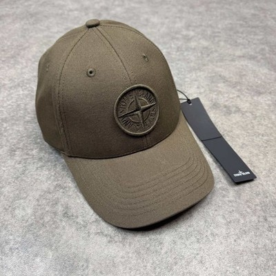 Stone Island Baseballkappe khaki bestickt Logo Gabardine UVP 145 £