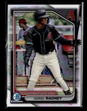 2024 Bowman Draft #BDC-136 Adriel Radney Chrome Refractor Arizona Diamondbacks