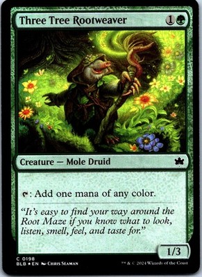 Three Tree Rootweaver C Foil BLB Bloomburrow 198 NM