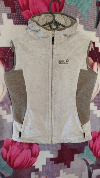 Women Jack Wolfskin Vest Grey 36 / S / 44