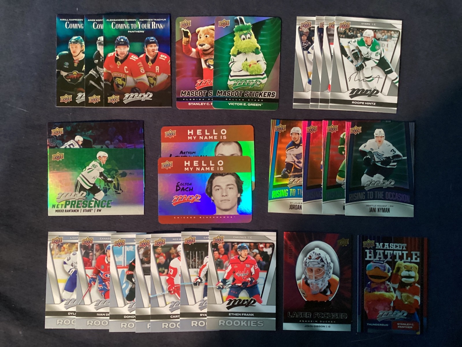 2025-26 Upper Deck MVP Rookies, Inserts, Silver Script Hockey. You Pick List