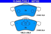 Bremsscheiben-BremsbeläGe-Kit ATE 13.0460-7102.2 VAG 7D0 698 151