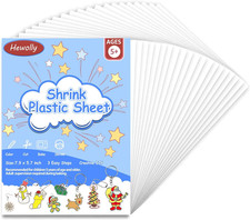 24 Pieces Shrink Plastic Sheets, Shrinky Plastic Paper Shrink Film Sheets Froste
