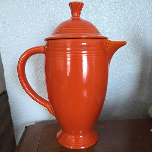 Vintage Fiesta Coffee Pot - Uranium Red/Orange