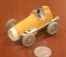 VINTAGE 1950's SCHUCO 1042 MICRO RACER YELLOW DIECAST WESTERN GERMANY WINDUP