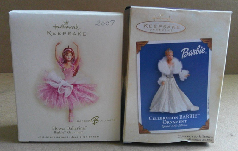 Hallmark Celebration Holiday Barbie Series Christmas Ornaments SET