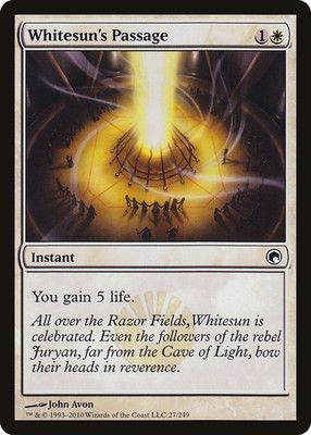 WHITESUN'S PASSAGE x4 mtg LP Scars of Mirrodin 4 Common