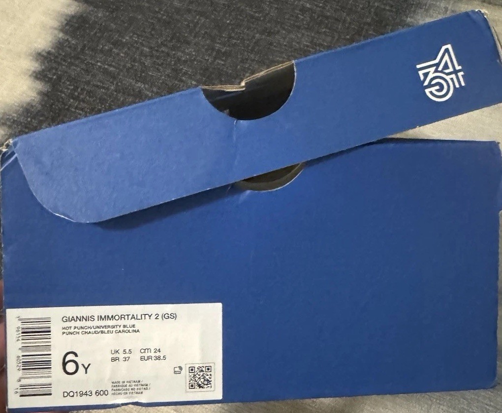 Nike Giannis Immortality 2 Court Shoes youth 6Y basketball