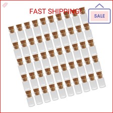 Clear Glass Jars Bottles 50 Pack Mini, Tiny, Cork Stoppers, Arts  Crafts, Proje