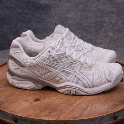 Asics Gel-Resolution 4 Womens Size 8.5 Y2K Retro Tennis Court Shoes White Silver