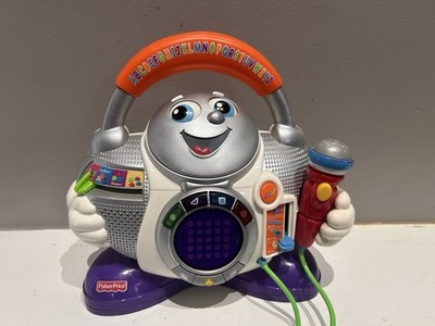 Fisher Price Talking Fun 2 Learn DJ Music Boom Box ABC Colors 123 Tested Works