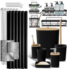 Bathroom Accessories Set 27PC Bathroom Set with Adhesive Corner