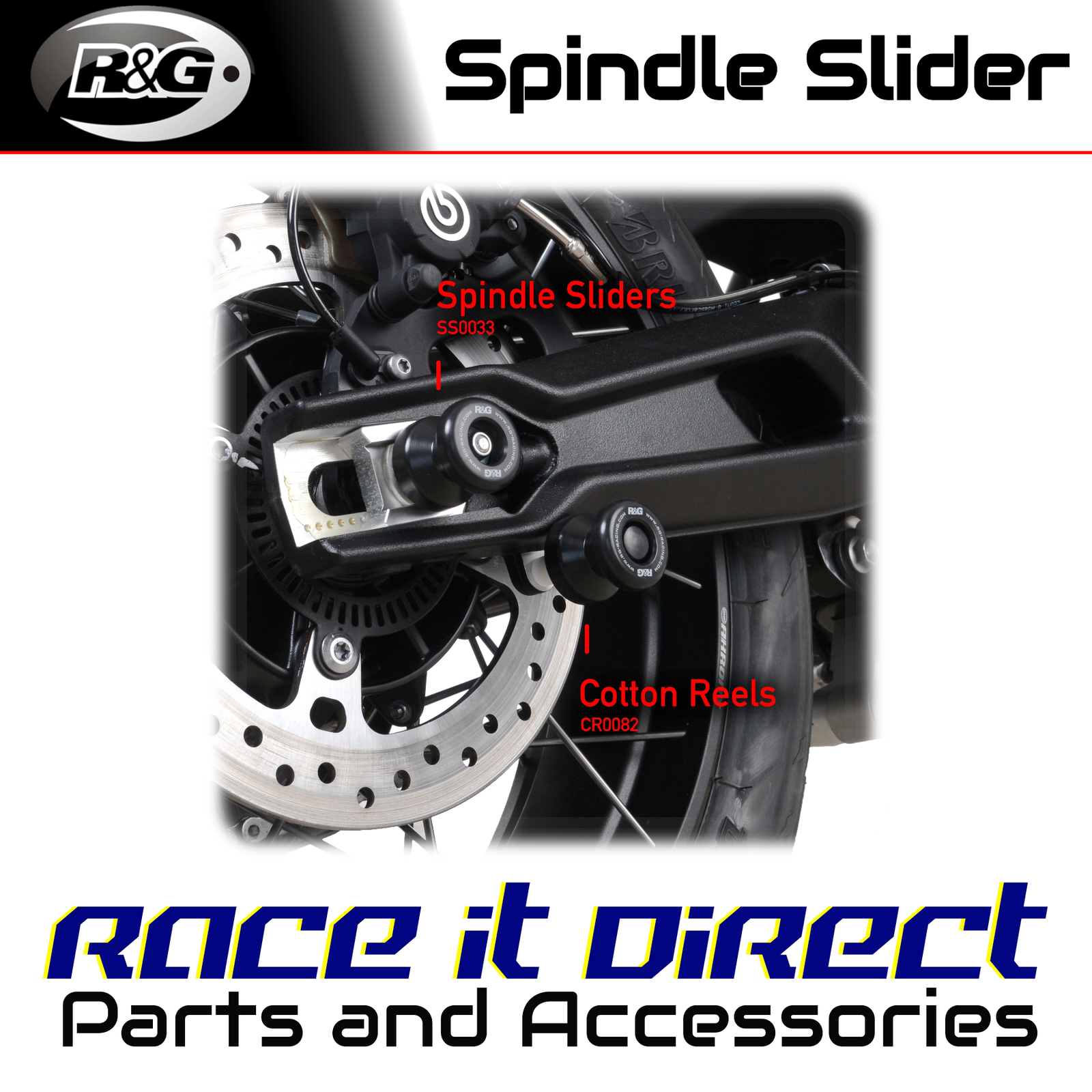 Spindle Sliders for Triumph Tiger 850 Sport 2021-2026 R&G