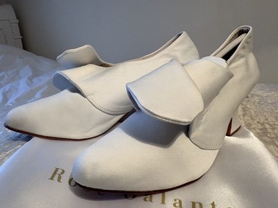 Schuhe Seide & Leder Reproduktion 18. Jahrhundert. Handarbeit. Theater, Regency 