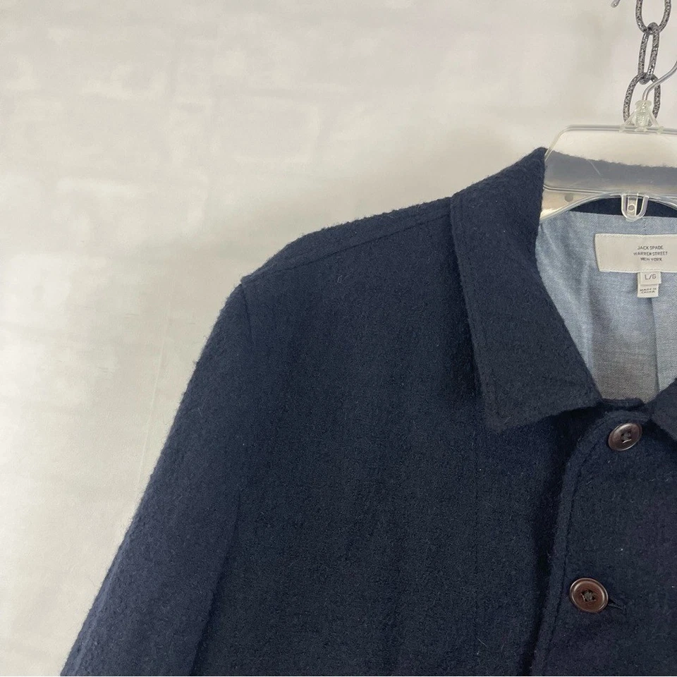 Jack Spade Warren Street Wool Chore Coat Navy Blue Jacket Size L - Image 4 of 4