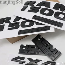 5PCS Set Emblems Badges Fits for RAM 1500 Classic HEMI 5.7LITER 4x4 Model Black