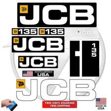 Fits JCB 135 Main Decals Skid Steer Stickers - Free Shipping