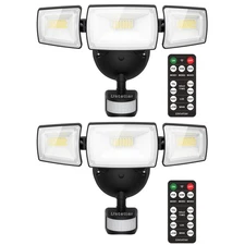 55W LED Security Lights Motion Sensor Light with Remote Control, Outdoor LED ...