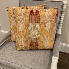 Handmade 20" x 20" Chenille Throw Pillow Set